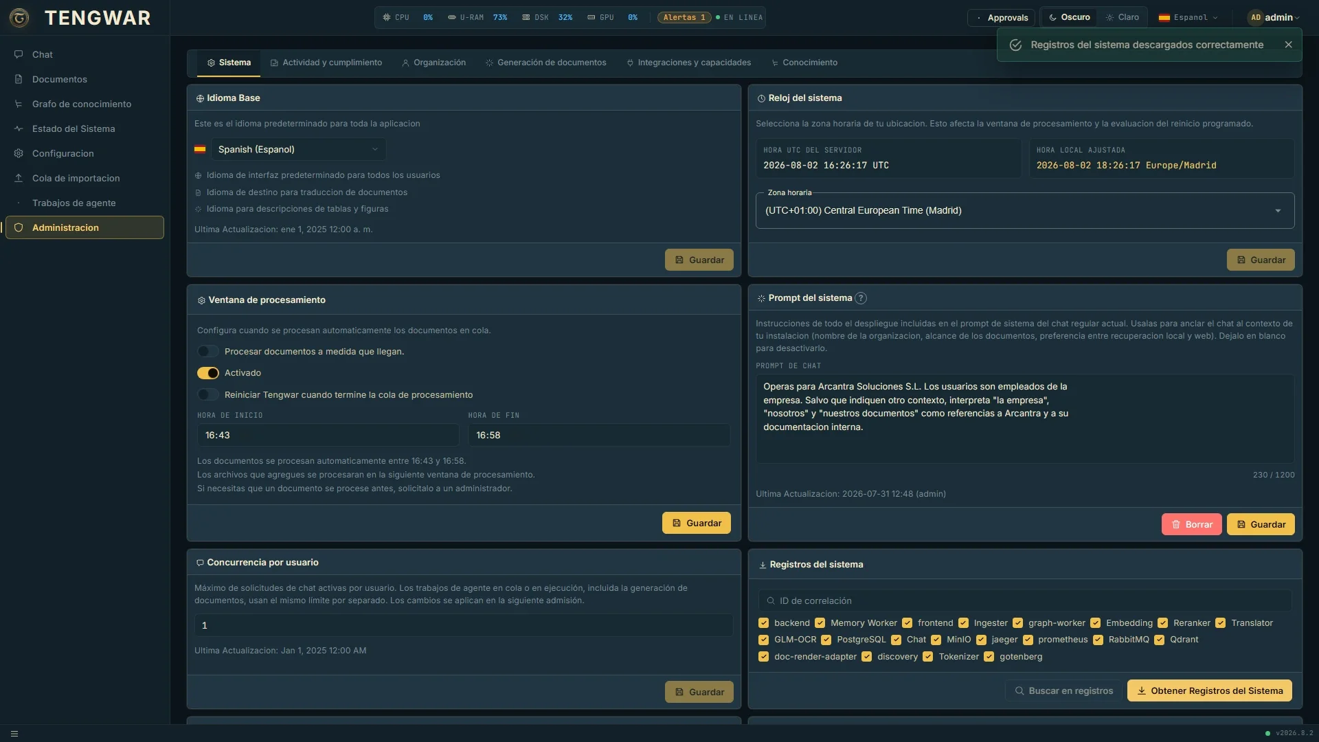 Operator configuration